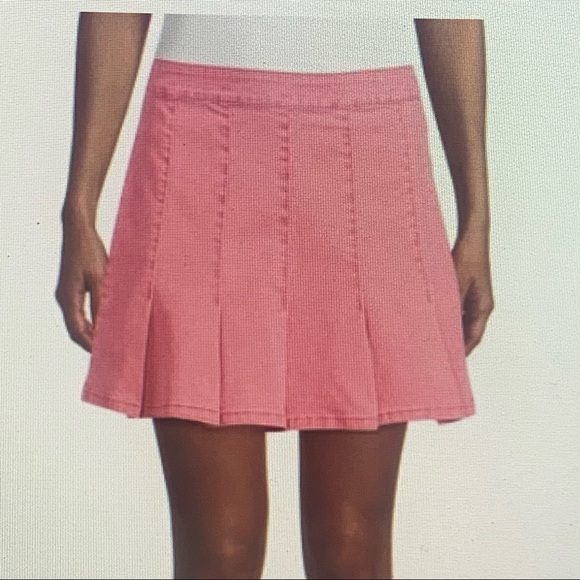 No Boundaries Dresses & Skirts - NOBO No Boundaries |Juniors Size 15 | Pink Denim Pleated Mini Side-Zip Skirt NWT